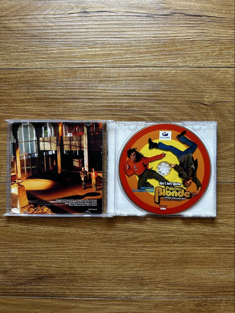 Pinoy Blonde Soundtrack CD (Category: CDs & DVDs) located in Paranaque City. Submitted by safedolphin.dc2bd2 (Listing ID 1424065989, Image 2). Description: - Original soundtrack CD for the movie Pinoy/Blonde (2005) - Features music from the motion picture, including songs by Bamboo, Sugarfree, and more. - Includes the hits Astro, Bakit Part 2, Akap and Mr. Clay - Hard to find CD - A great addition for any fan of the film or OPM music. Working, no