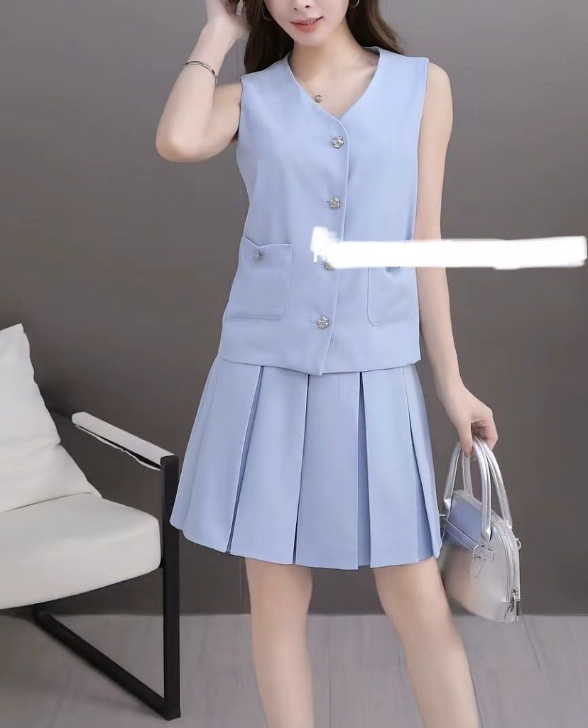 Powder Blue Korean Coordinates (Category: Sets or Coordinates) located in Danao, Cebu. Submitted by angelaregine (Listing ID 1423976441, Image 1). Description: - BRANDNEW / NEVER WORN - From Bangkok, Thailand - RFS: ONE SIZE — too big for a small girl like me hehe didn’t check the size before buying lol - Korean Coordinates - Can be ship thru maxim (if around Cebu) or j&t (inside or outside Cebu) - Buyer will shoulder the delivery fee - MOP: BANK