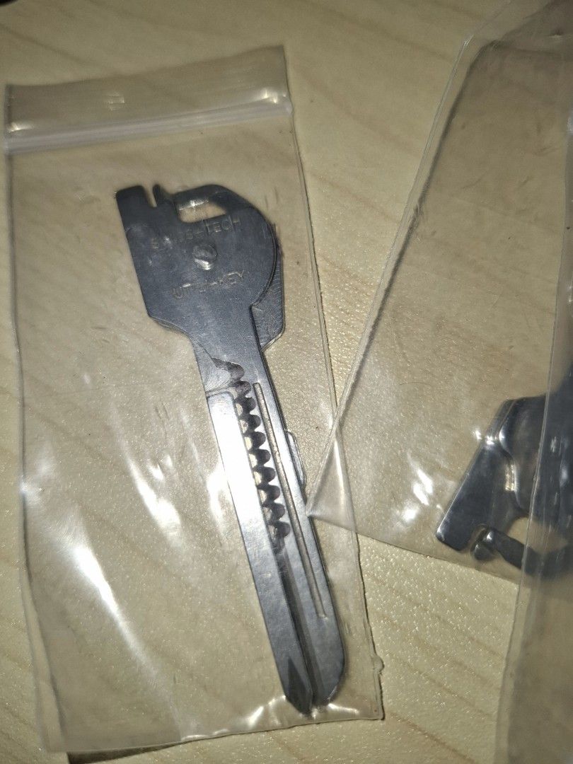 Swiss Tech Multi-Tool Key - sold each (Category: Home Improvement Tools & Accessories) located in Quezon City. Submitted by ana-chan (Listing ID 1423984440, Image 2). Description: Swiss Tech multi-tool key: Compact and versatile gadget with bottle opener, screwdriver, and serrated edge. Perfect for everyday carry. Comes in clear plastic packaging..