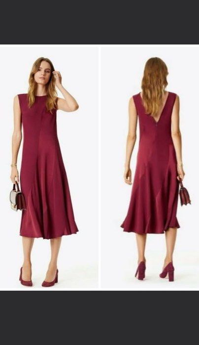 Tory Burch Imperial Garnet Dress (Category: Luxury Apparel) located in Makati City. Submitted by elenank.595 (Listing ID 1424065638, Image 1). Description: Tory Burch Imperial Garnet dress, size 2. Sleeveless, V-neck, flowing skirt. New without tags, worn once. Perfect for special occasions. Message me for when worn :).