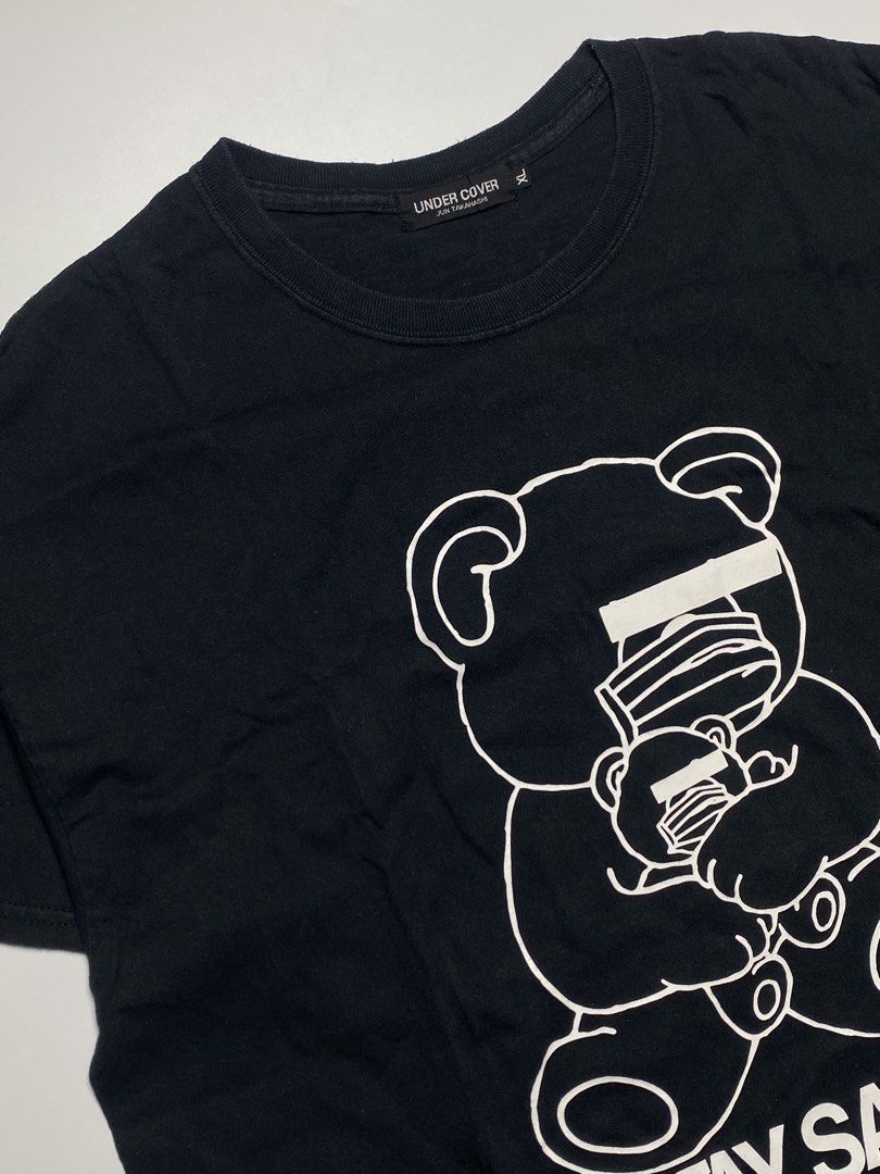 Undercover - Stay safe bear T-shirt (Category: Tshirts & Polo Shirts ) located in Tarlac. Submitted by random.stufff (Listing ID 1423990861, Image 2). Description: Undercover stay safe bear t-shirt Size large Width: 23 inches Length: 30 inches 9/10 condition, normal signs of wear Presentable ₱1,200 free shipping .