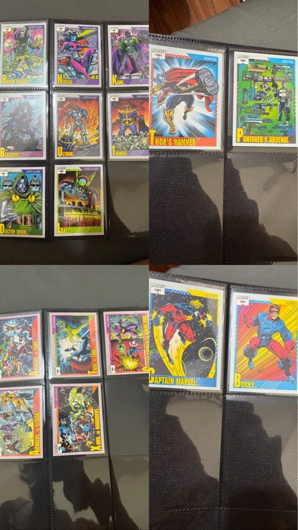 1991 Marvel Cards (Category: Raw Singles) located in Quezon City. Submitted by sevenpiecesmnl (Listing ID 1425771506, Image 2). Description: 50 pieces 1991 Marvel Cards with 20 pieces mixed marvel cards. All in excellent condition. Perfect for collectors!.
