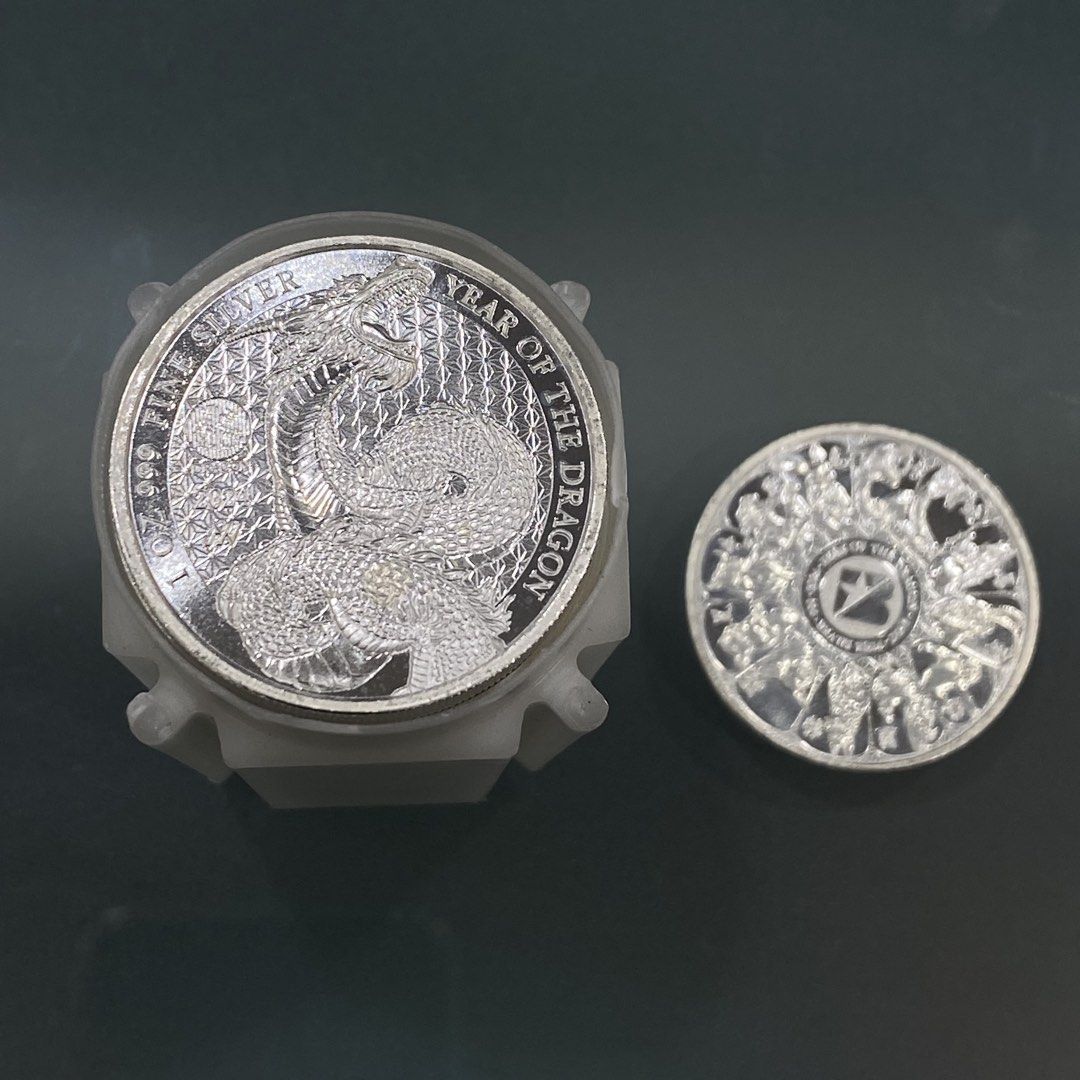 1 oz Silver Dragon Coin Year 2024, Hobbies & Toys, Memorabilia ...