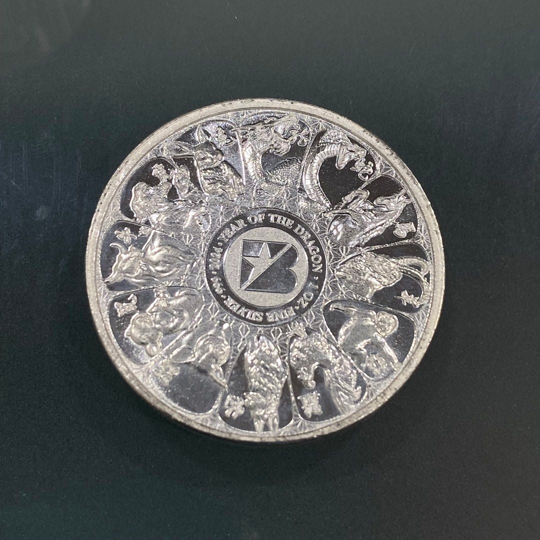 1 oz Silver Dragon Coin Year 2024, Hobbies & Toys, Memorabilia ...