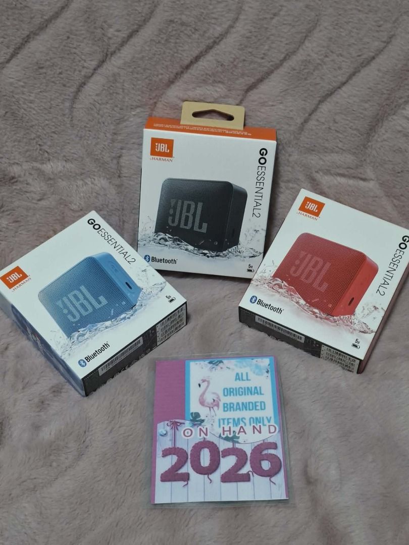 2026_JBL Go Essential 2 Bluetooth Speaker (Category: Soundbars, Speakers & Amplifiers) located in Pasig City. Submitted by love11shop2020 (Listing ID 1425820477, Image 1). Description: JBL Go Essential 2 Bluetooth Speaker NO TO FAKE / DUPLICATE ITEMS PRICE for EACH ITEM ✔️ORIGINAL ✔️BRANDNEW ✔️Limited Offer / limited Stocks Only 👍ready for pick up / on hand _ available 👍Location Pasig City 👍MOP Gcash / Maya / Gotyme / 👍CC Payment QRPH + 30.00