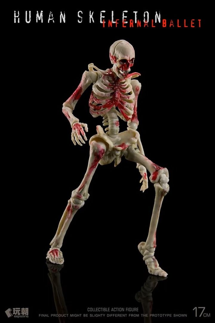 玩朝 1/12 INFERNAL BALLET SKELETON 可動骷髏 $120 (六款色: 紅/黑/紫/血/白/原骨色), 興趣及遊戲 ...
