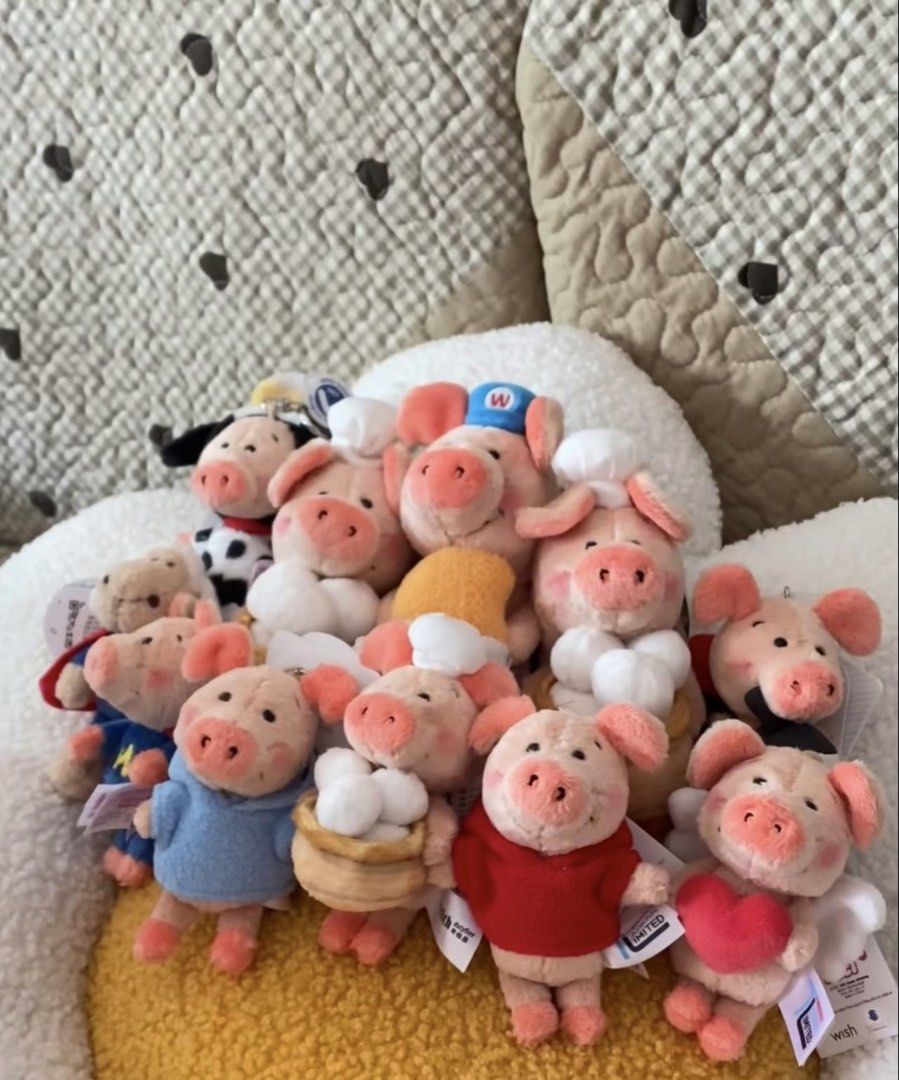 🇹🇼 NICI Wibbly Pig - Taiwan exclusive keychain soft toy plushie