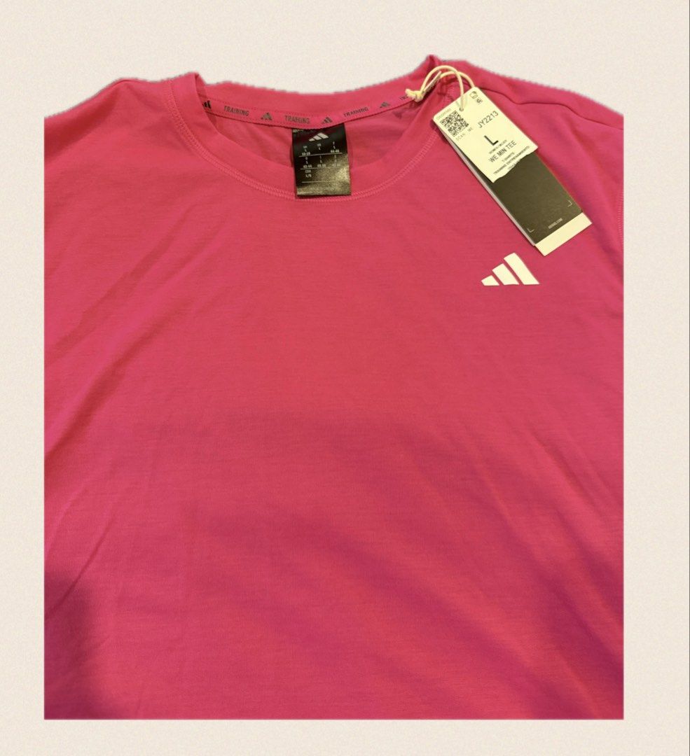 Adidas TRAIN ESSENTIALS BOXY WORKOUT TEE (Category: Activewear) located in Pasig City. Submitted by blushbyte (Listing ID 1425775983, Image 3). Description: Fuschia cropped boxy tee in cotton. .