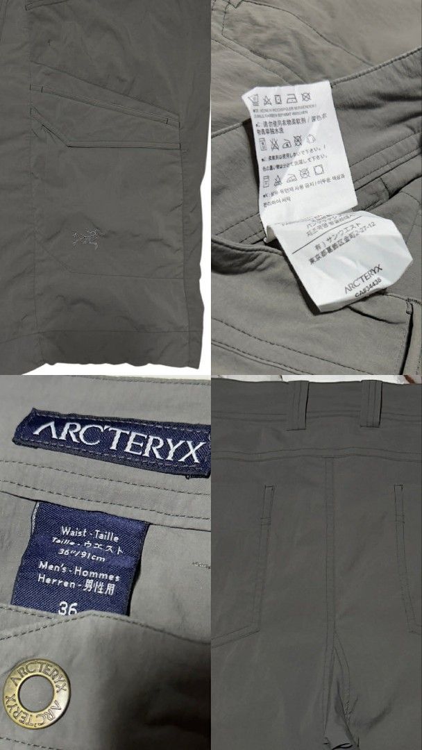 Arc'teryx Palisade Cargo Shorts (authentic) (Category: Activewear) located in Cebu City. Submitted by westleygics18 (Listing ID 1425748871, Image 3). Description: Arcteryx Rampart Long Shorts Men’s Cargo Hiking Outdoor (authentic) - Excellent Condition - Size: 36 - Color: Grey / Graphite - Lightweight, quick-dry technical nylon blend - Dual zippered thigh cargo pockets - Embroidered bird logo on the right thigh - Length: 23.5 inches - Waist Width
