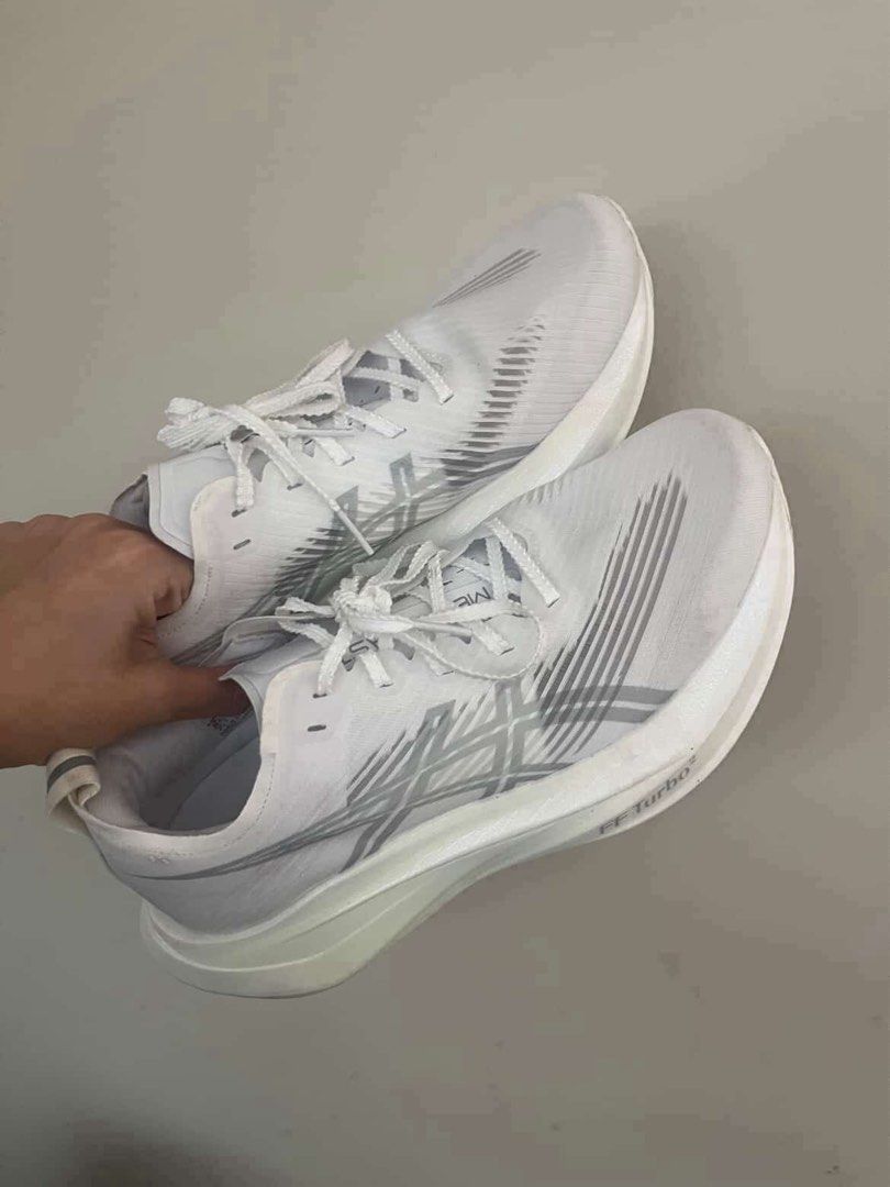 Asics Megablast Running Shoes - 7.5 US (Category: Sneakers) located in Mandaluyong City. Submitted by closet.secrets (Listing ID 1425632455, Image 1). Description: No packaging and tag Only worn once to test size RFS : small/ not my size.
