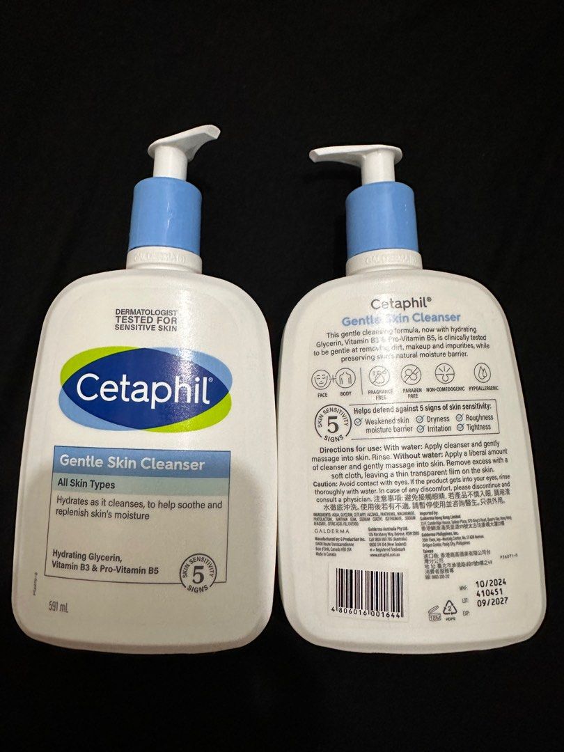 Authentic Cetaphil Gentle Skin Cleanser 591ML (Category: Face Care) located in Cebu City. Submitted by eamscorner (Listing ID 1425753540, Image 1). Description: - Authentic Cetaphil Gentle Skin Cleanser - 591ML size - Dermatologist-tested for sensitive skin - For all skin types - Hydrates and soothes skin - Contains Glycerin, Vitamin B3 & Pro-Vitamin B5 - Helps with 5 signs of skin sensitivity.