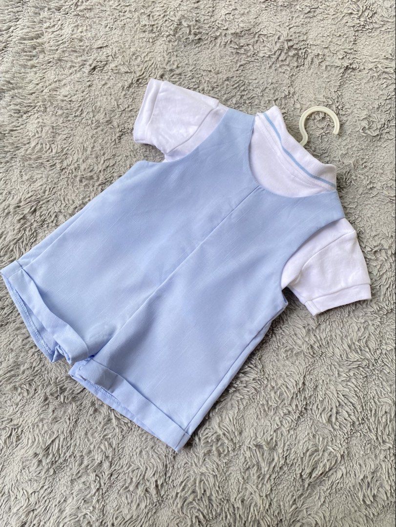 Baby Boy Romper Set Pambinyag (Category: Babies & Kids Fashion) located in General Santos City (Dadiangas). Submitted by hello.marie (Listing ID 1425726630, Image 2). Description: Pambinyag 3-6mos kasya po what u see is what u get.