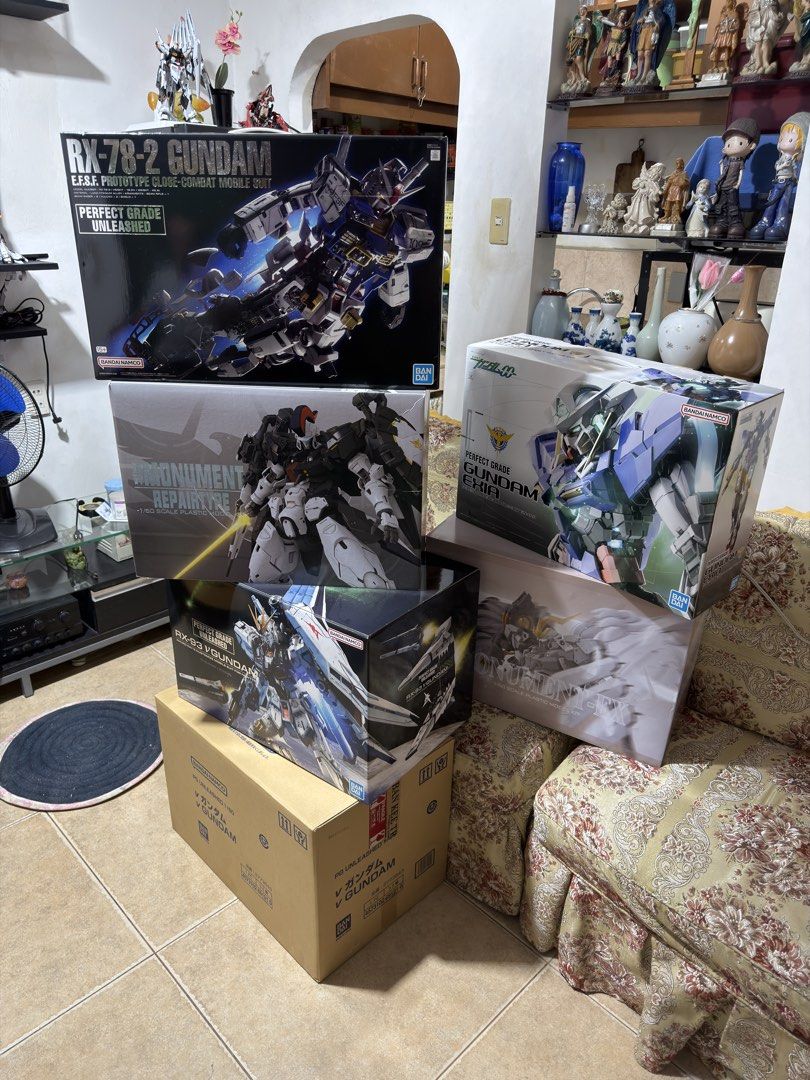 Bandai and Other PG Model Kits (Category: Gundam & Model Kits) located in Quezon City. Submitted by exceeph (Listing ID 1425747653, Image 1). Description: Nilson Works 1/60 Monument Repair Type - SOLD Nilson Works 1/60 Monument-EX - 7,000 PG 1/60 Gundam Exia - SOLD PG Unleashed 1/60 RX-78-2 Gundam - SOLD PG Unleashed 1/60 RX-93 NU VGundam (with Brown Box) - 36,000 MODE OF PAYMENT: GCash / Bank Transfer MODE OF DELIVERY: ‼️ Buyer’s Expense ‼️ Lala
