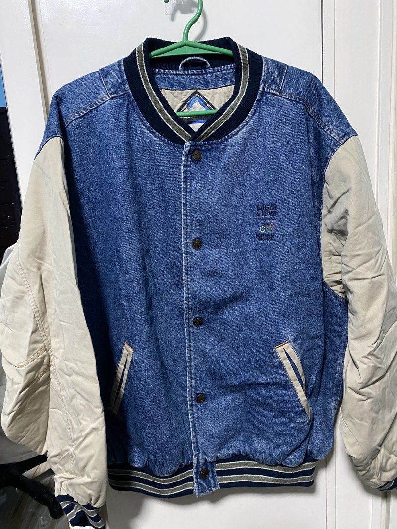 Bausch & Lomb Olympic Sponsor Denim Jacket (Category: Coats, Jackets and Outerwear) located in Quezon City. Submitted by jechicami (Listing ID 1425762643, Image 1). Description: Got this from my aunt’s pile of old clothes. Negotiable.