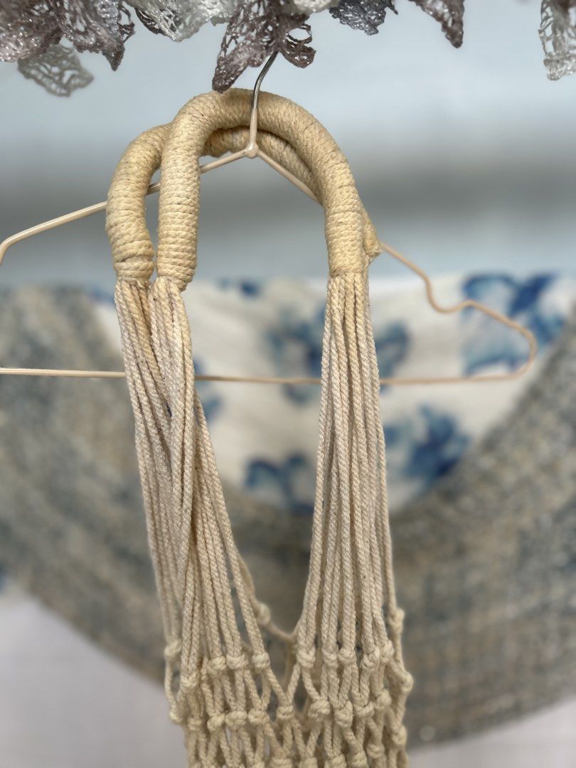 Beach Macrame Net tote bag (Category: Beach Bags) located in Quezon City. Submitted by cooroe.mnl (Listing ID 1425794120, Image 3). Description: Length (can stretch to 13 inches); height 14 with stain (need ibabad) 9.2/10 .