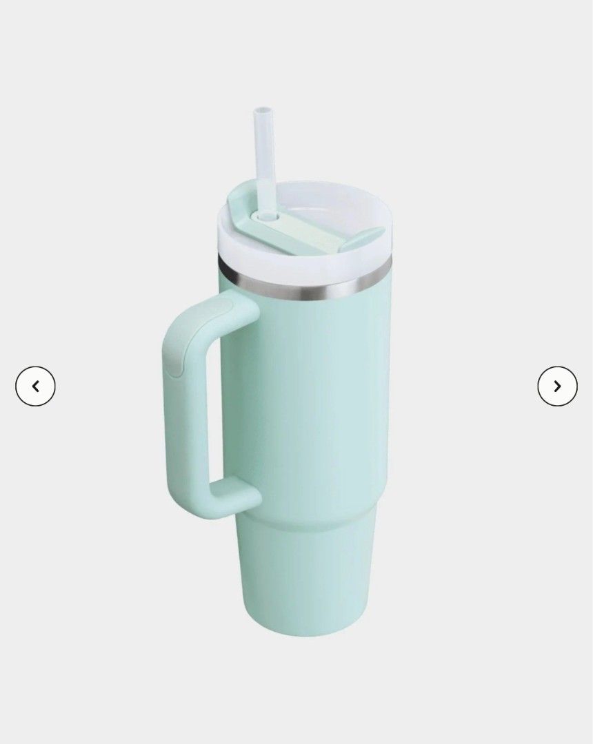 Brand New Stanley Quencher H2.0 FlowState Tumbler - Seafoam (Category: Water Bottles & Tumblers) located in Singapore. Submitted by buyandselllikebill (Listing ID 1425676569, Image 3). Description: Brand new Stanley Quencher H2.0 FlowState Tumbler in Seafoam blue. Comes with a straw and handle for easy carrying. Keeps drinks cold for 9 hours and iced for 40 hours. Perfect for staying hydrated on the go!.