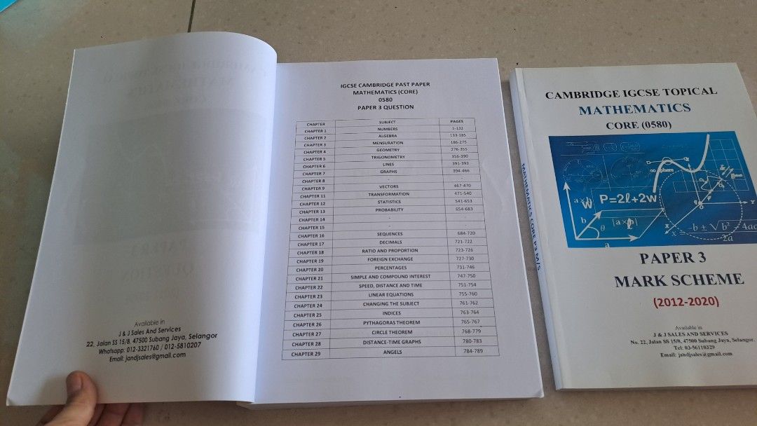 Cambridge IGCSE Topical Mathematics Paper 3, Hobbies & Toys, Books ...