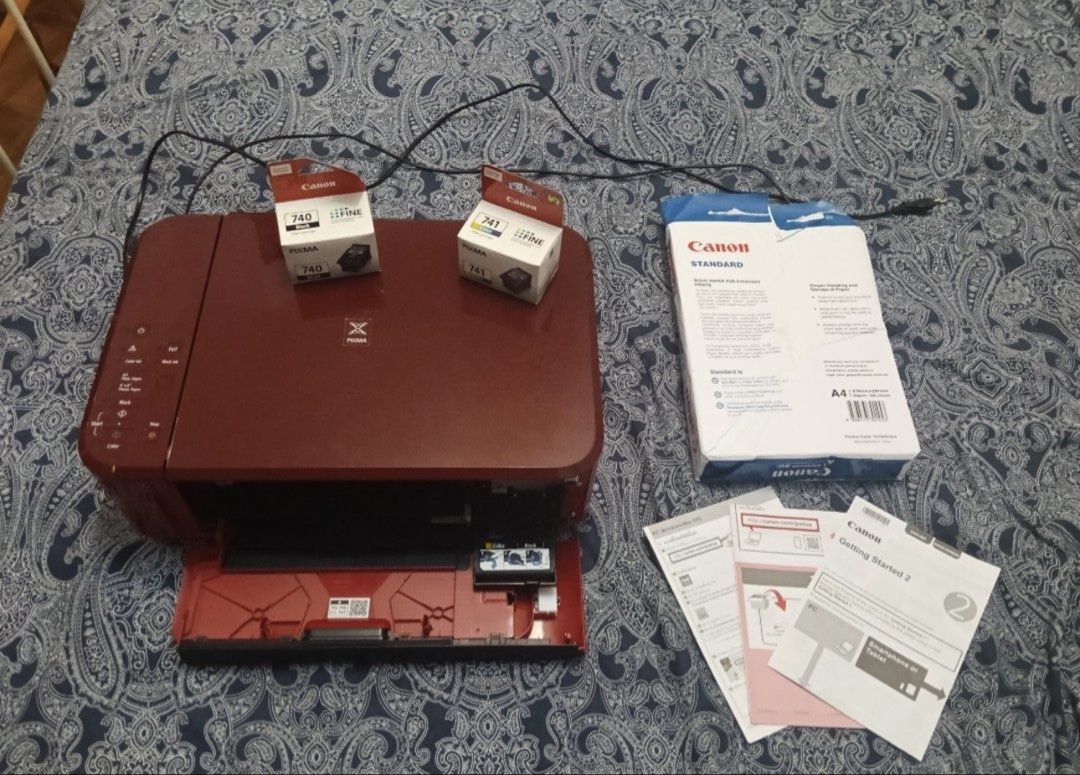 ALMOST NEW Canon PIXMA Printer - Maroon446804338336737280