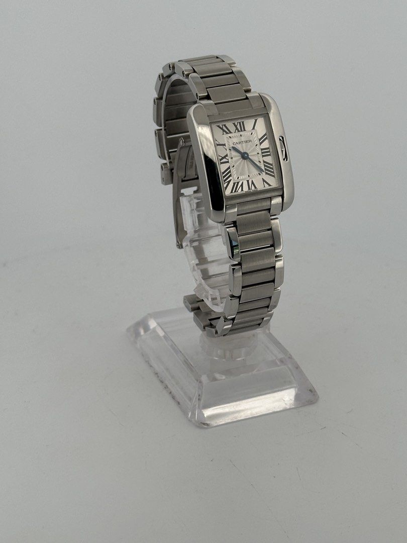 Cartier Tank Anglaise (Category: Luxury Watches) located in Quezon City. Submitted by eric.eric10 (Listing ID 1425820206, Image 3). Description: Cartier Tank Anglaise Small Case Silver Dial Quartz Details: • Model: Tank Anglaise • Reference: W5310022/345660TX • 2014 yr model • Movement: Quartz (Calibre 057) • Case Size: ~23.5 mm (Small Case) • Dial: Silver with Roman numerals • Case Material: Stainless Steel • Condition: Excellent pre‑owned Inclu