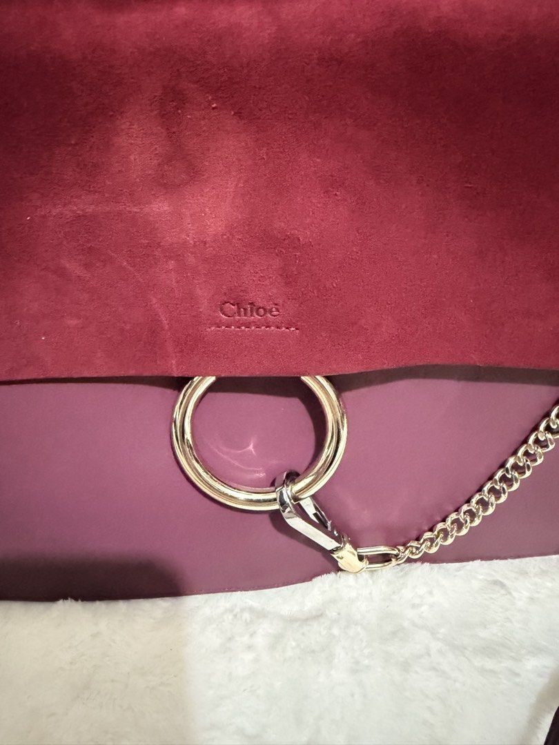 Chloe Faye Medium (Category: Luxury Bags & Wallets) located in Manila. Submitted by buy.that.bag (Listing ID 1425670447, Image 2). Description: Guaranteed Authentic shoulder bag in burgundy suede and leather Bag only VGUC MOP: BDO/ BPI/Gcash Shipping c/o buyer PIOG .