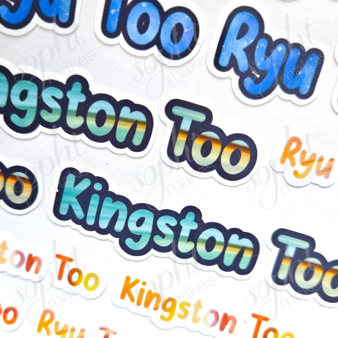 Custom Waterproof Printed Vinyl Sticker Sheet (A4) | Waterproof Name ...
