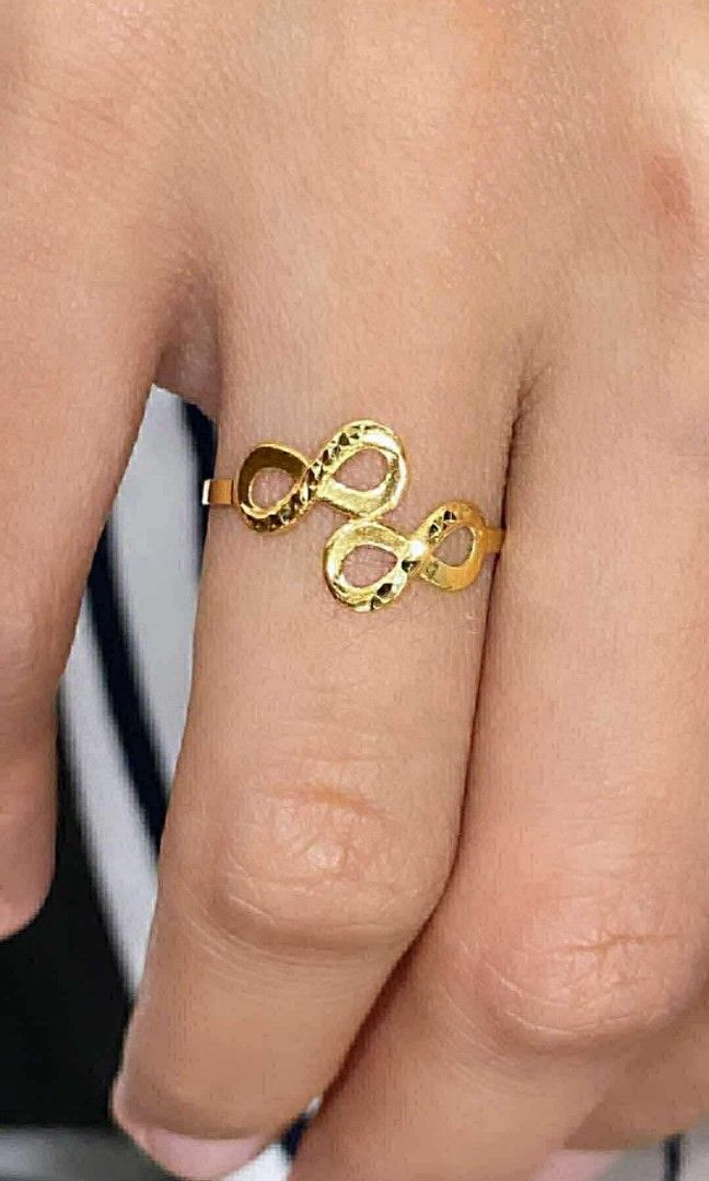 Double Infinity Ladies Ring in 18K Saudi Gold (Category: Rings) located in Caloocan City. Submitted by cheskhaionlinestore2.0 (Listing ID 1425681102, Image 2). Description: 18K Saudi Gold ✨ Double Infinity Ring Size 6,7,8 ₱3250 only ⚡ 🍒Nasasangla💯/ Pawnable 💯 🍒Ship Via Lbc/ JNT 🍒Same Day delivery via LALAMOVE 🚚 🍒Wise and Lifetime Investment 💯 🍒 Brandnew 💯 🍒Open for COD/COP with downpayment to avoid cancellation of orders ‼️ DM for fast