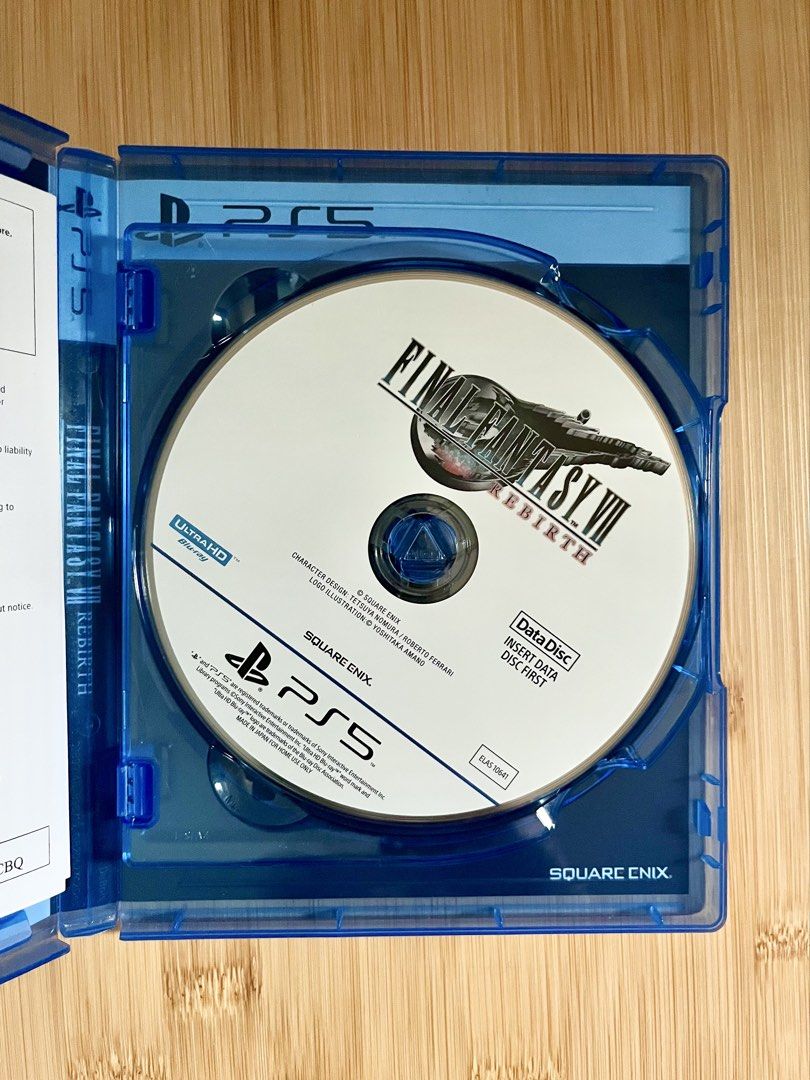 Final Fantasy VII Rebirth - PS5 with early purchase bonus code (Category: PlayStation) located in Taytay. Submitted by runapurr (Listing ID 1425710849, Image 2). Description: Final Fantasy VII Rebirth - PS5 used once, like new Early purchase bonus code not yet redeemed/used 📍Pampanga.