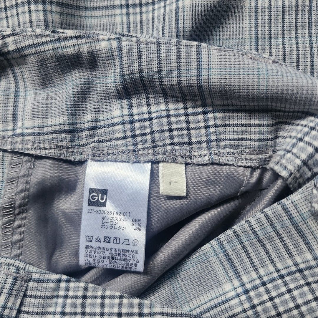 GU Plaid Wide Leg Pants (Category: Other Bottoms) located in Binan City. Submitted by dottienook (Listing ID 1425701582, Image 2). Description: best fits M. dim upon request. sf at buyers expense. dm for more details.