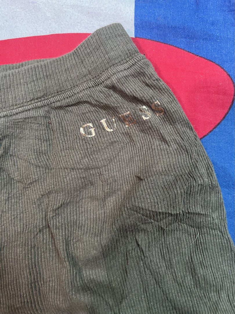 Guess Corduroy Shorts - Size S (Category: Shorts) located in San Jose del Monte. Submitted by sofiah2997 (Listing ID 1425632433, Image 2). Description: Olive green Guess shorts with a corduroy texture. Features a lace trim along the hemline and the Guess logo on the back. The shorts have an elastic waistband. Size S. Made in Bangladesh..