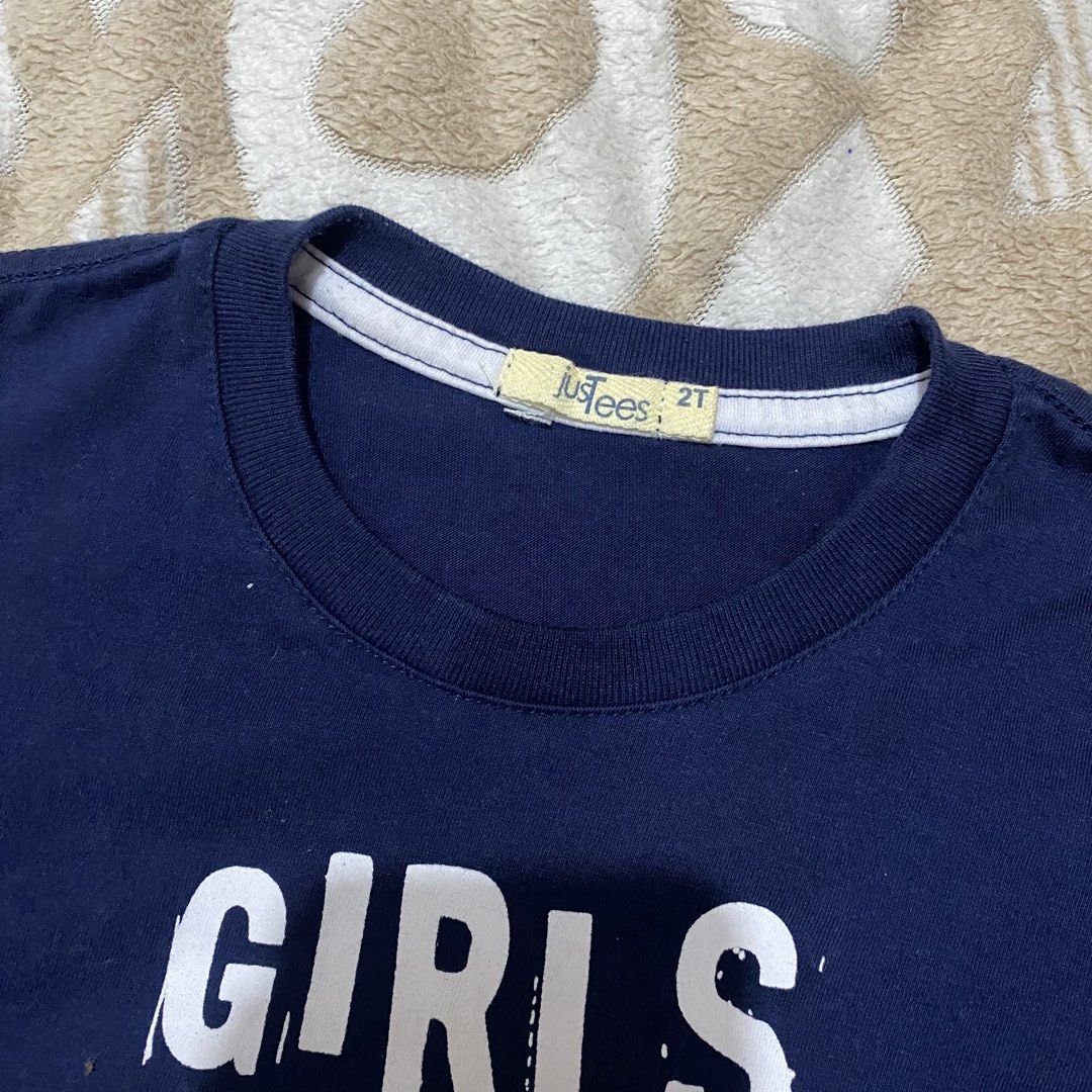 Just Tees Navy Shirt (Category: Babies & Kids Fashion) located in Las Pinas. Submitted by modemnl (Listing ID 1425817980, Image 2). Description: Size: 2T Condition: 10/10 used once .