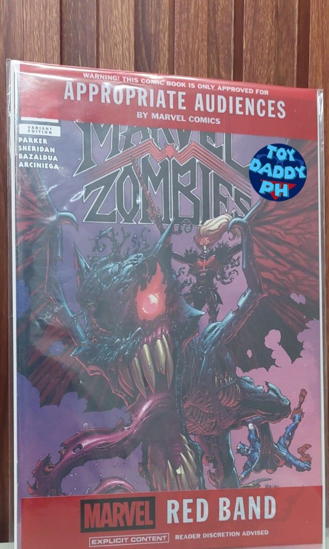 Marvel Zombies: Red Band #5 (Retro Variant) (Category: Comics & Manga) located in Pasig City. Submitted by toydaddyph (Listing ID 1425692055, Image 3). Description: Item is a brand new 2026 special edition of Marvel Zombies: Red Band Issue No. 5 with variant retro zombie cover by Scott Koblish. Written by Ethan Parker and Griffin Sheridan, this 32-page issue sees the undead history of the Marvel Universe continue on, as the King In Black -Knull a