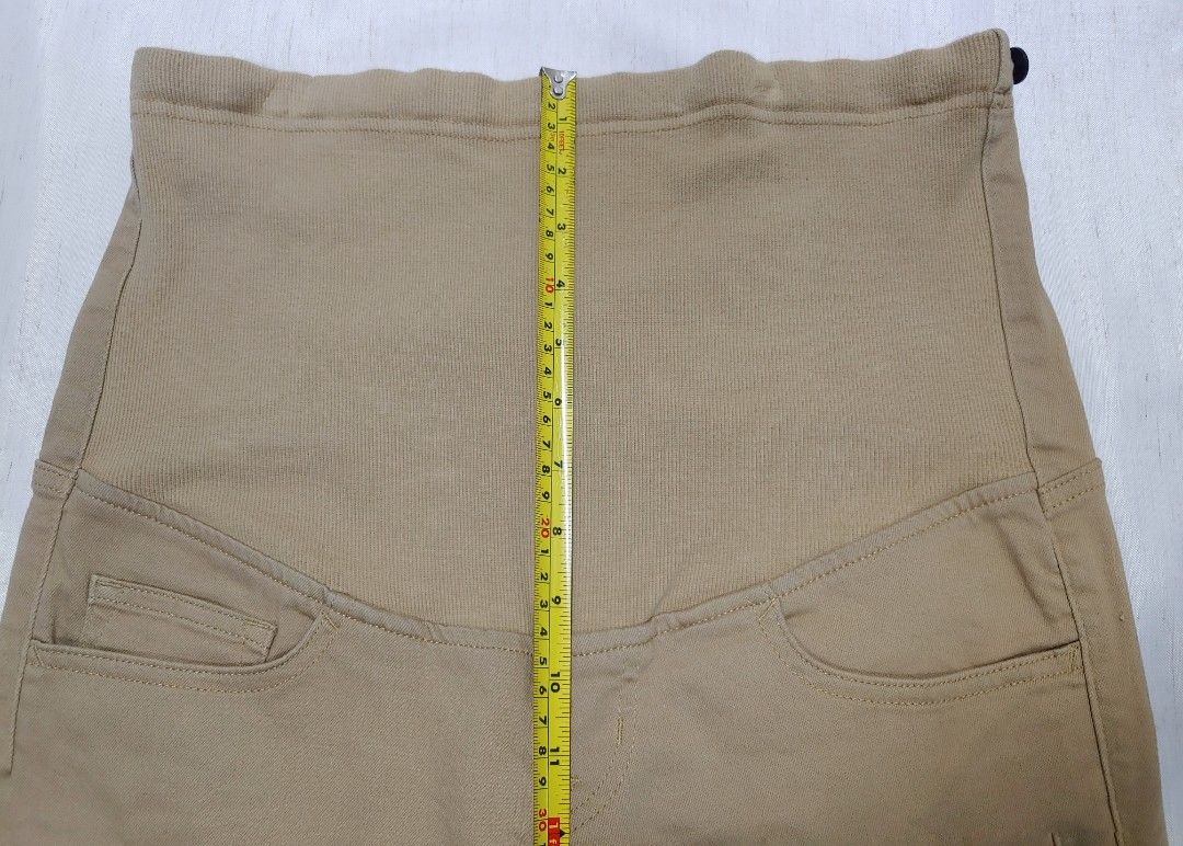 Muji Khaki Maternity Pants (Category: Other Bottoms) located in Dagupan City. Submitted by upforgrabs2400 (Listing ID 1425773126, Image 3). Description: Muji Khaki Maternity Pants - Size: Medium -Waist: 32"-36" -Length from the waist band: 40".