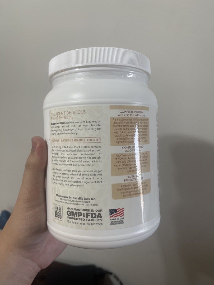 Nutrabio Plant Protein (Category: Sports & Fitness Nutrition) located in Manila. Submitted by john06vincent (Listing ID 1425693261, Image 3). Description: 2 scoops missing, bought from nutrition depot.