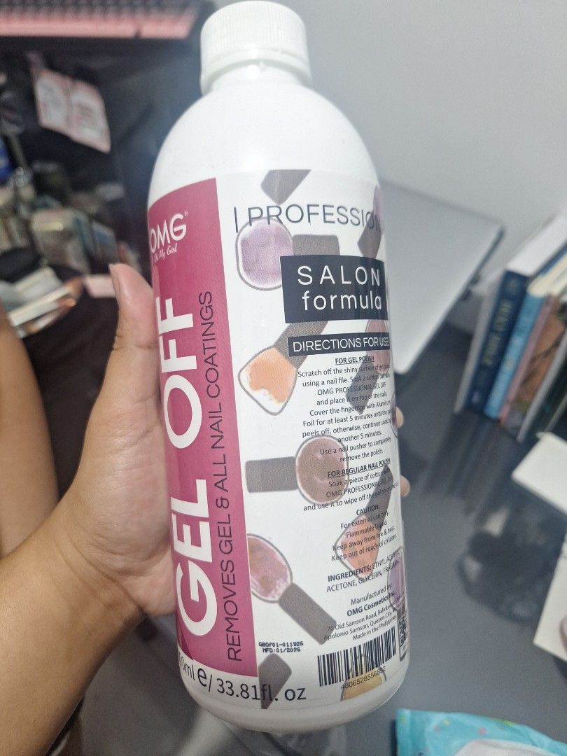OMG Gel Off Nail Polish Remover (Category: Hands & Nails) located in Manila. Submitted by abgmvergar02253 (Listing ID 1425671882, Image 1). Description: did not expect ganito siya kalaki. for personal use lang dapat. used only 1x.
