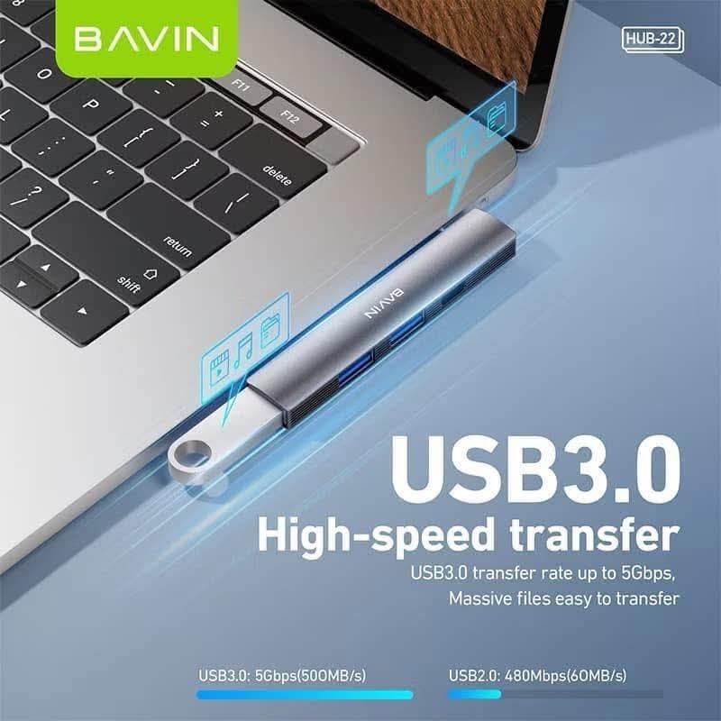 OriginsAl bavin hub 22 (Category: Cables & Adaptors) located in Manila. Submitted by saguittarian06 (Listing ID 1425689167, Image 2). Description: Original BAVIN HUB-22，4 in 1 Universal Docking Station HUB Adapter Seamless Device Connectivity🔥🔥 🌟 2 USB 2.0+1 USB 3.0+ 1 Type C.