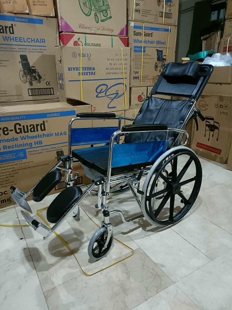 Reclining Commode wheel chair (Category: Wheelchairs) located in Manila. Submitted by brightflower_273879 (Listing ID 1425645801, Image 1). Description: Brand new Heavy duty foldable high quality same day delivery .