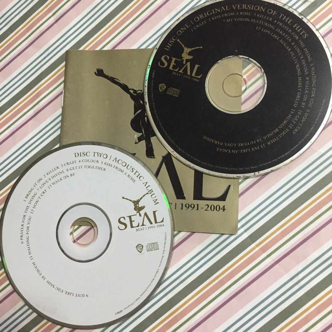 Seal CD: Best 1991-2004 (2 disc) (Category: CDs & DVDs) located in Mandaluyong City. Submitted by sell.phi (Listing ID 1249278575, Image 2). Description: preloved original music CD discs are in VG condition, no playback issues inlay and case may have signs of wear.