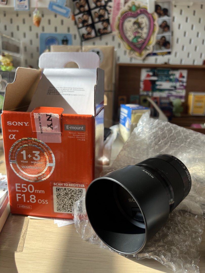 Sony E 50mm F1.8 OSS Lens (Category: Lens & Kits) located in Imus. Submitted by labella.mnl (Listing ID 1425700206, Image 1). Description: 5 months old Complete with box No issues RFS switching to Fujifilm.