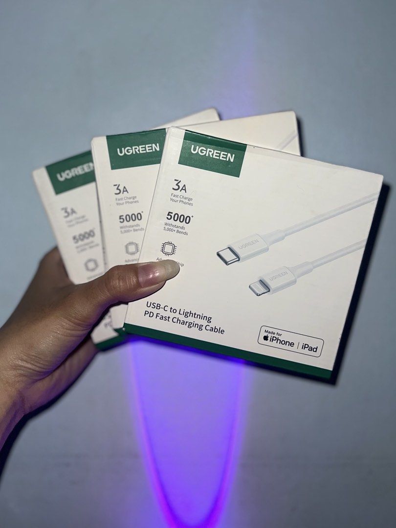 Ugreen USB-C to Lightning PD Fast Charging Cable (Category: Chargers & Cables) located in Caloocan City. Submitted by minuteburger (Listing ID 1425776637, Image 1). Description: .