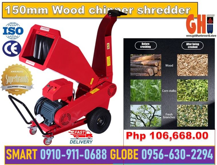 Wood Chipper Shredder Gasoline Engine (Category: Everything Else Others) located in Caloocan City. Submitted by calmowl_f6efc9 (Listing ID 1425734339, Image 1). Description: Gasoline Wood Chipper Shredder Branch crusher and sawdust machine 150mm Chipping Capacity Gasoline Wood Chipper Model AYS8700E Chipping Capacity 150mm Php 106,575.00 60% DP 40% COD Chipping Capacity 150 mm Blade Speed 2800 rpm Engine Type Copper Wire Motor (380V Three-Phase P