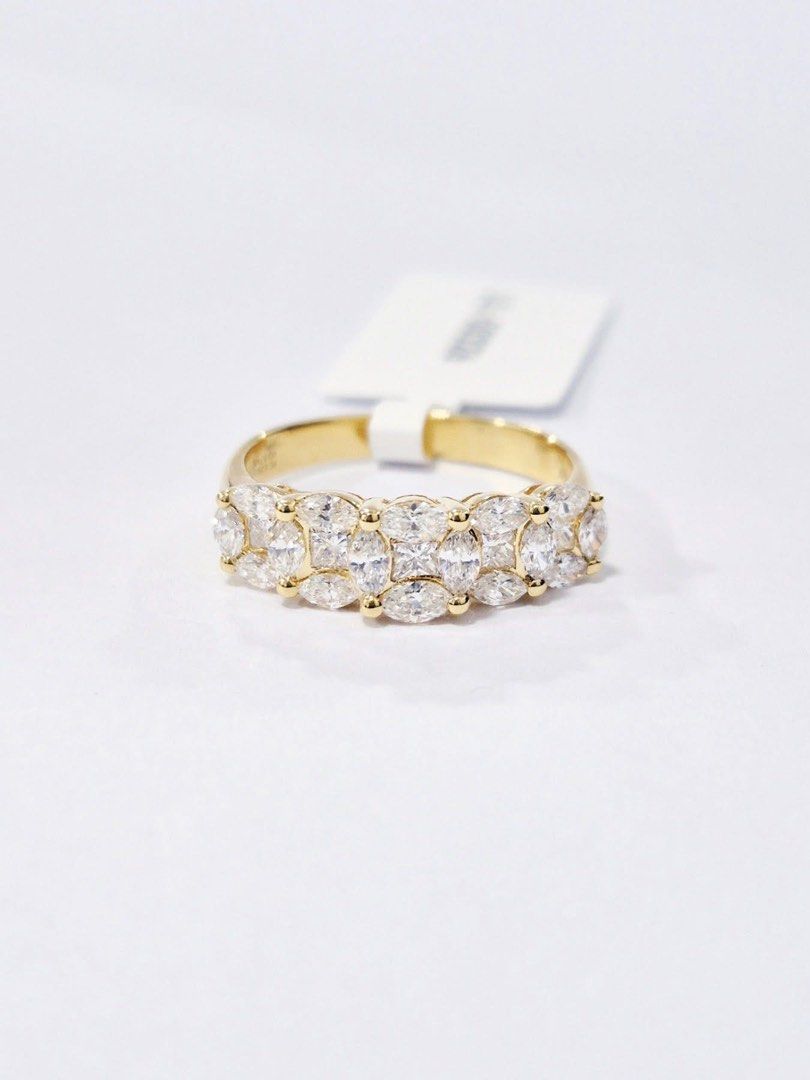 18k Gold Ring with Diamond (Category: Rings) located in Manila. Submitted by msgoldmanila (Listing ID 1425859130, Image 2). Description: 18k Hongkong Setting Natural diamonds 3.43g | 2ct | size 6.75 ❗Price may change without prior notice ✨ Items are 100% real gold & diamonds | pawnable ✨ DM for availability since this is a fast moving items ✨ Payment first policy, No COD/COP ✨Same day delivery within Metro Manila via Personal Rider ✨LBC & DHL ava