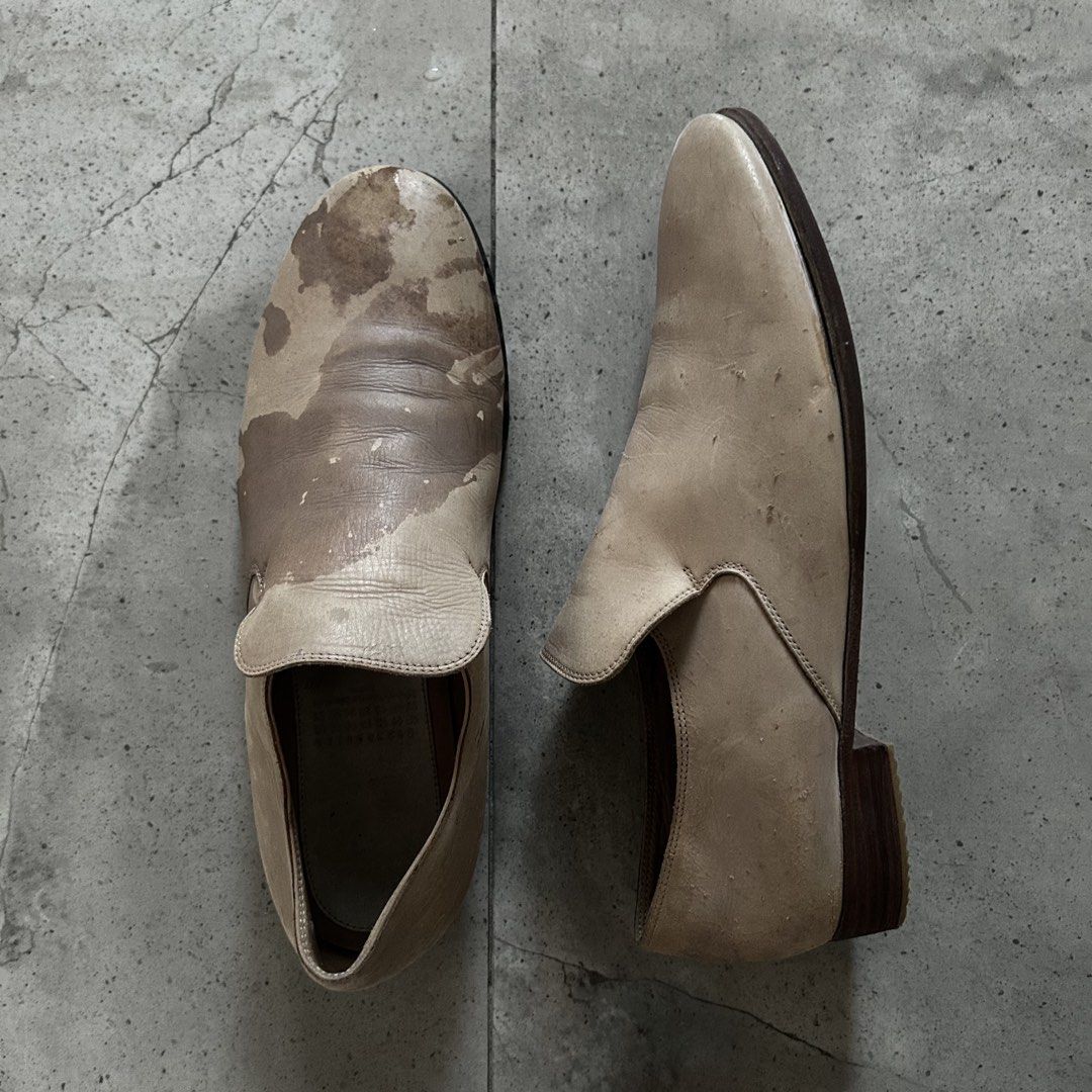 2012 Maison Martin Margiela x H&M Mould Effect Loafers (Category: Casual Shoes) located in Pasig City. Submitted by deteriortdmaterial (Listing ID 1425972784, Image 1). Description: 2012 Maison Martin Margiela x H&M Mould Effect Loafers Turns into grayish mould effect when leather gets wet EU 44 Price: 12,000 + sf DM TO PURCHASE.