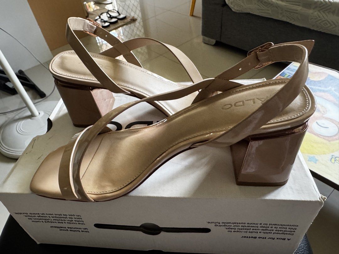 ALDO Shenna Block Heel Sandals (Category: Heels) located in Santa Cruz. Submitted by liacong (Listing ID 1425851411, Image 1). Description: Size US 8.5 Bought this march Used once .