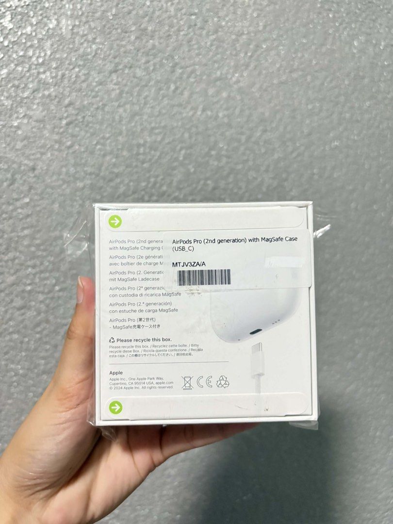 Apple AirPods Pro (2nd generation) (Category: Earphones) located in Manila. Submitted by kath_lyyyn (Listing ID 1425865797, Image 2). Description: FOR SALE AIRPODS PRO 2 bnew sealed below srp rfs: mas gusto wired .