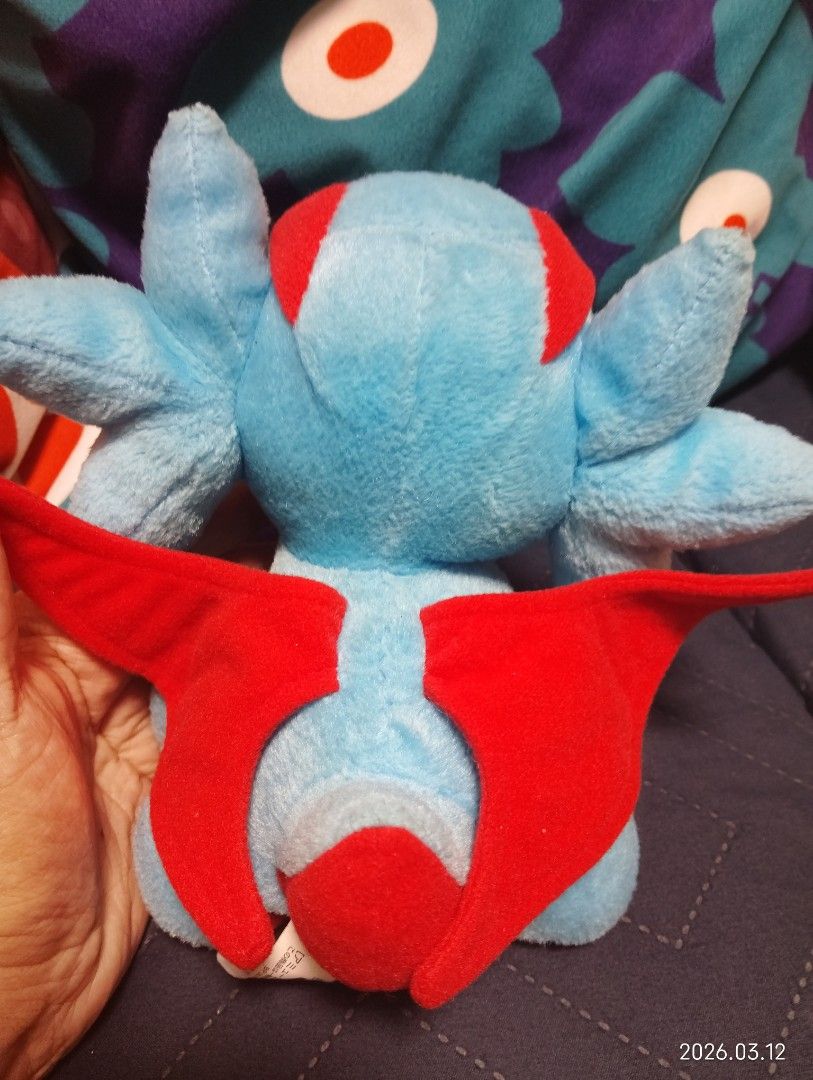 Banpresto Pokemon Plush Salamence (Category: Plushies & Soft Toys) located in Santa Rosa. Submitted by danpj (Listing ID 1425990206, Image 3). Description: Banpresto Pokemon Plush Salamence. Good condition. No flaws. Last price. Shipping fee through J&T not included. Payment first via GCash. No COD..
