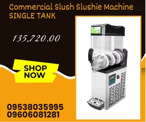 Commercial Slush Slushie Machine SINGLE TANK (Category: Home Improvement Tools & Accessories) located in Caloocan City. Submitted by liezelmonl80299 (Listing ID 1425904654, Image 1). Description: Model KS-15Ax1 Capacity: 15 liter×1 Compressor: Cubigel R134a Voltage: 220V-240V/110V-120V 50HZ/60HZ Power: 500W Temperature: -2~-3℃ Size (Shape/packg:29*56*76cm/36*62*85cm Weight (Net/Gross: 30kg/40kg .