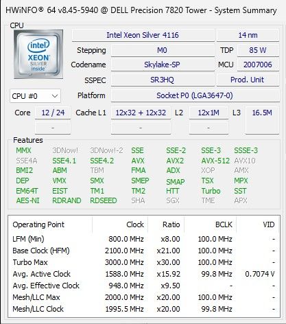 Dell Precision 7820 Workstation65694629660033112