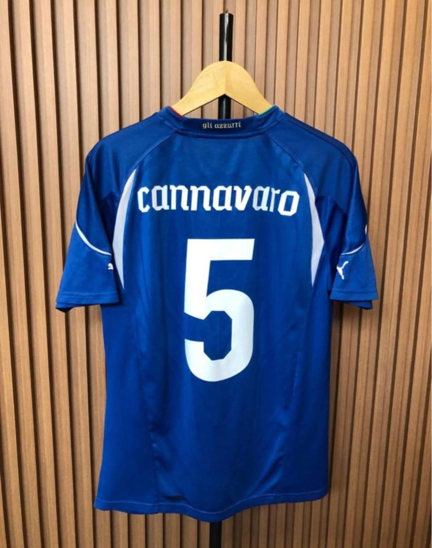 Fabio Cannavaro #5 Italy Home World Cup 2010 Timnas Italia Gli Azzurri ...