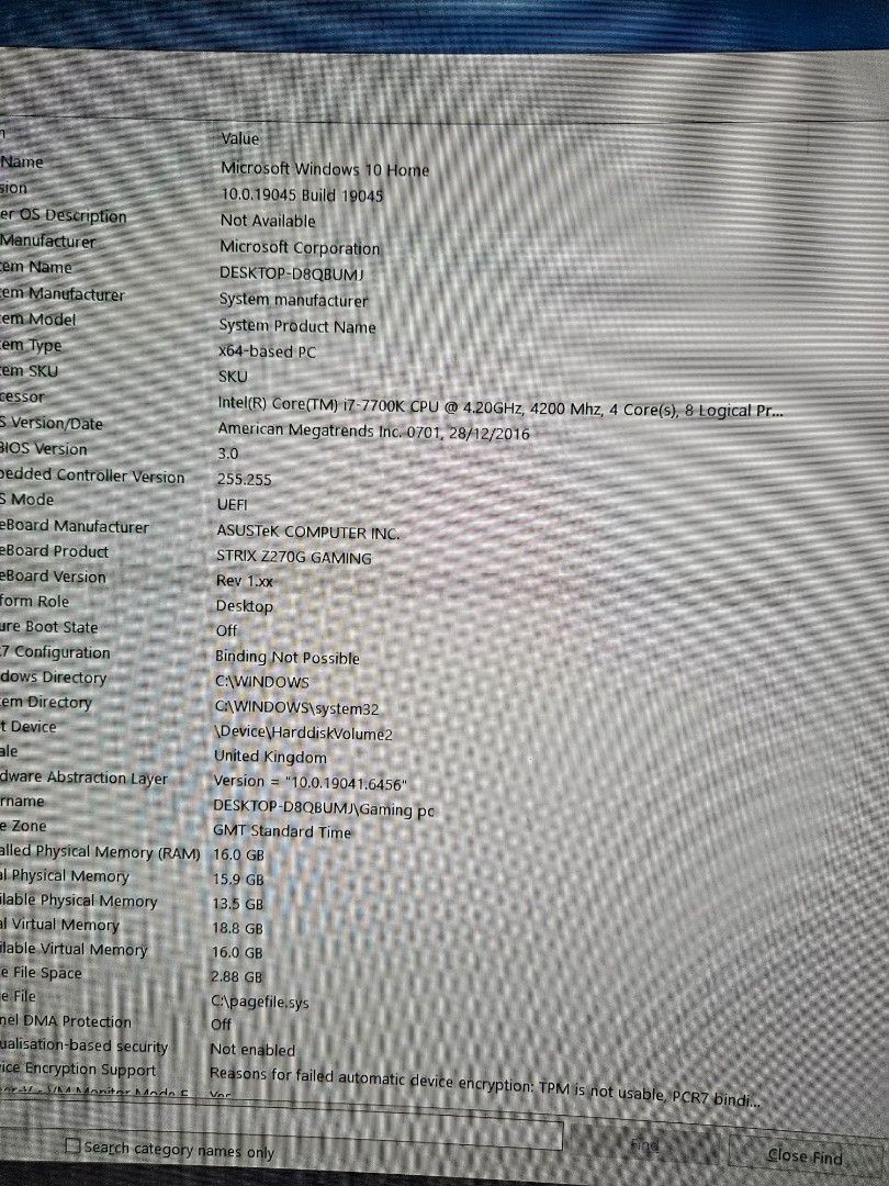 GTX1070|i7-7700K|2250GB|16GB|Gaming PC65694620670209115