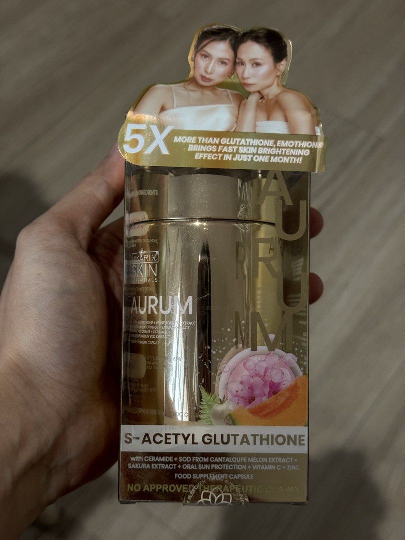 Hikari Aurum Glutathione (Category: Health Food, Drinks & Tonics) located in Cainta. Submitted by trufflecake (Listing ID 1425911139, Image 1). Description: .